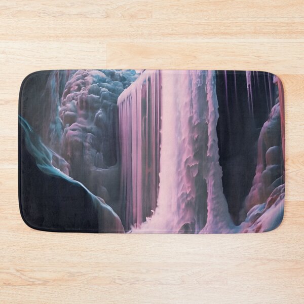 Item preview, Imagine a photo capturing a frozen waterfall against white sandstone designed and sold by MalakShams.