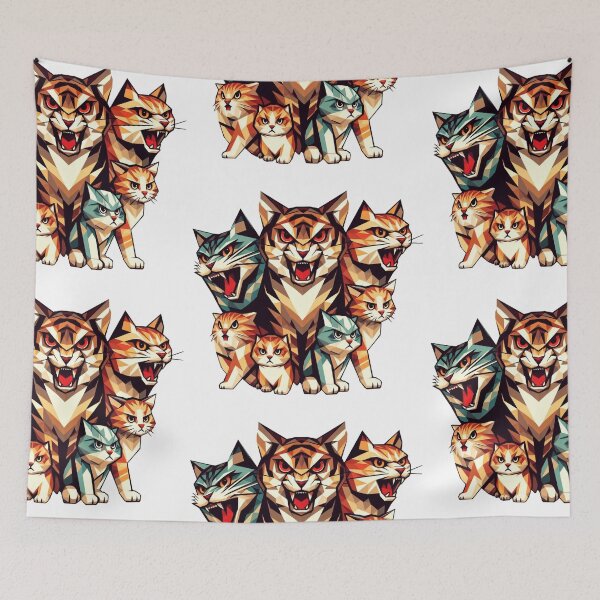 Item preview, Cute geometric colorful cats 7 designed and sold by slamnoah.