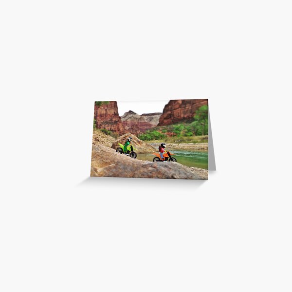 Jerry & William on bikes Greeting Card