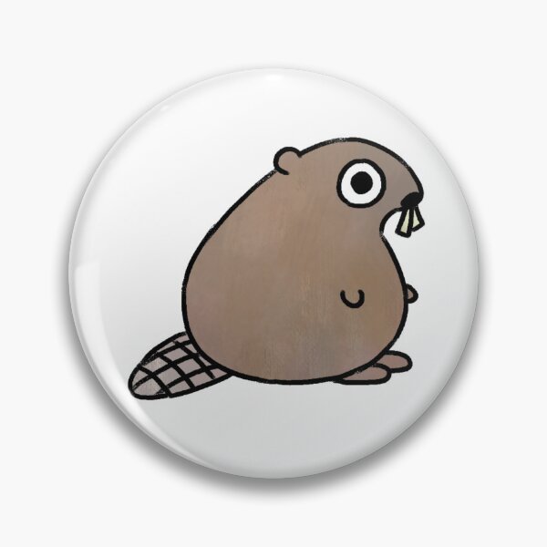 Item preview, Round beaver designed and sold by OrangesAndFun.