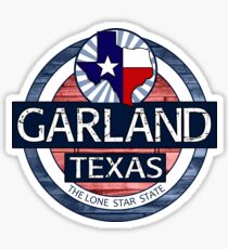 Garland Texas wood circle Sticker