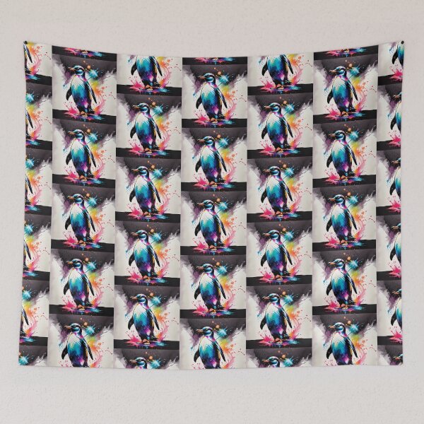Item preview, Penguin Paint Splash Artwork  designed and sold by BotunPeony.