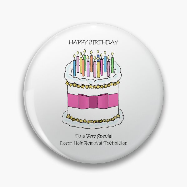 Item preview, Happy Birthday Laser Hair Removal Technician Cake and Candles designed and sold by KateTaylor.