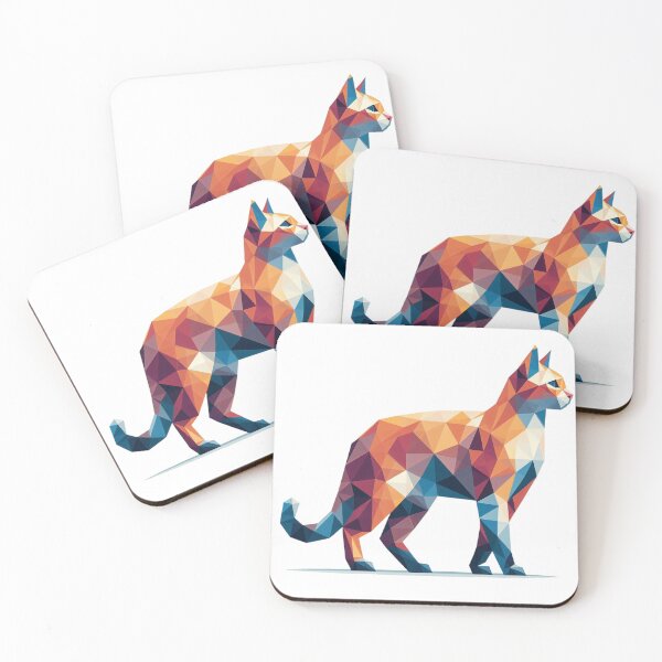 Item preview, Cute geometric colorful cats 12 designed and sold by slamnoah.