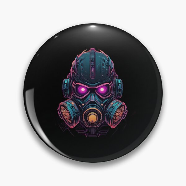 Item preview, Cyberwar Demon with Horns, Gas Mask Design designed and sold by Burn-Ego.