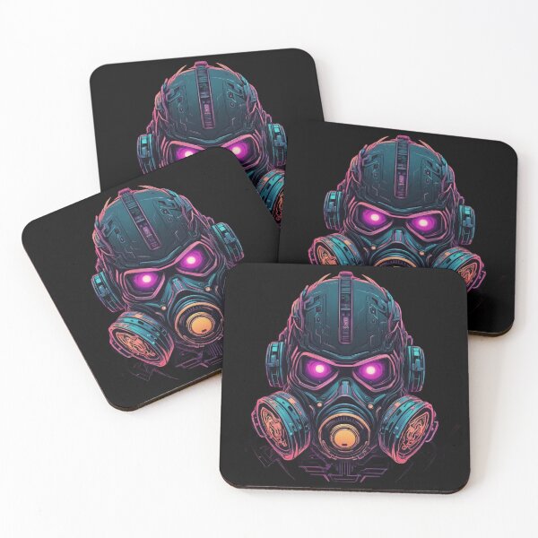 Item preview, Cyberwar Demon with Horns, Gas Mask Design designed and sold by Burn-Ego.