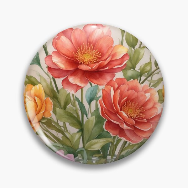 Item preview, Vibrant Watercolor Florals designed and sold by Neranchara.
