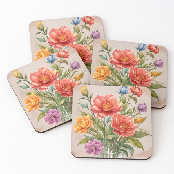 Item preview, Vibrant Watercolor Florals designed and sold by Neranchara.
