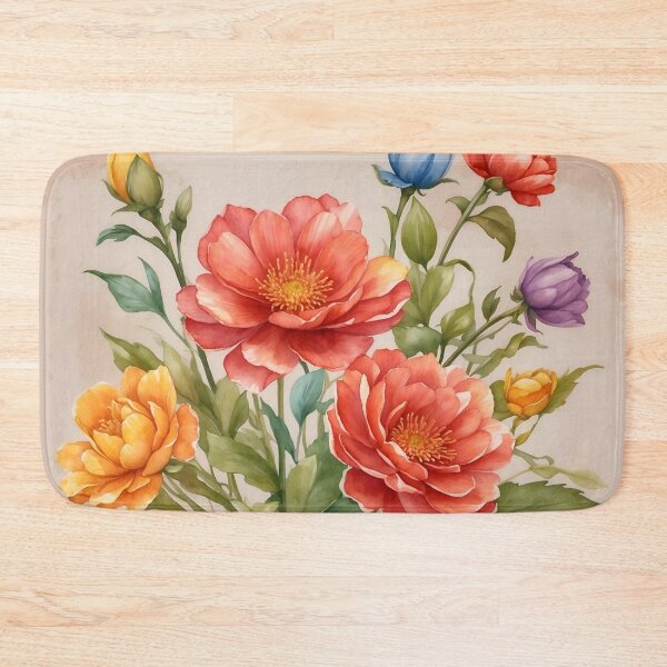 Item preview, Vibrant Watercolor Florals designed and sold by Neranchara.