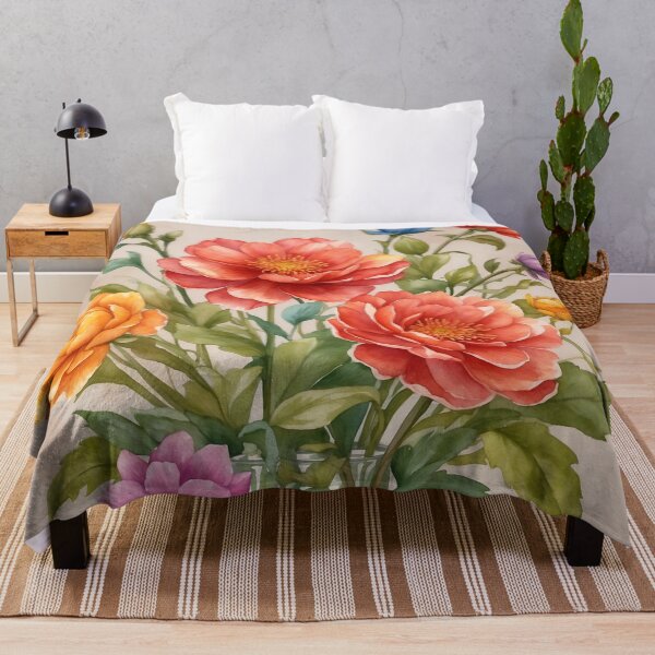Item preview, Vibrant Watercolor Florals designed and sold by Neranchara.