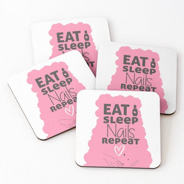 Item preview, Eat sleep nails repeat funny quote  designed and sold by Adventure paradise ⭐⭐⭐⭐⭐.