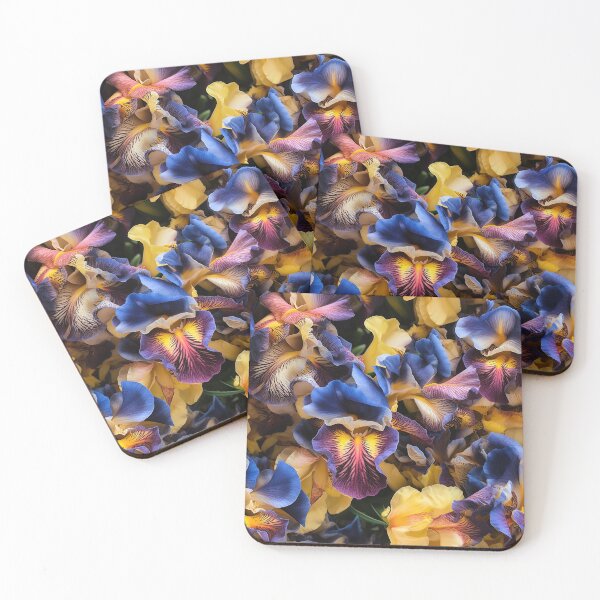 Item preview, Iris Tile 02: Royal Palette Velvet Kisses in Golden Sunbeams and Purple Fire designed and sold by TheBrainArt.
