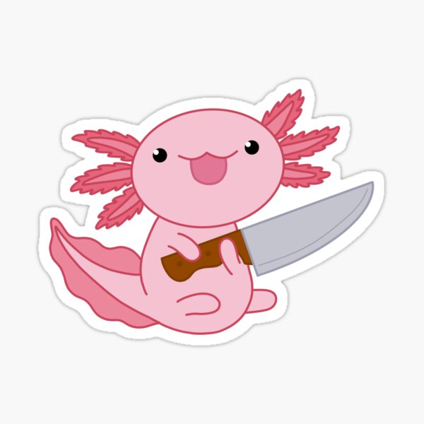 Vista previa del artículo con la obra «Axolotl rosa», diseñado y vendido por emm416.