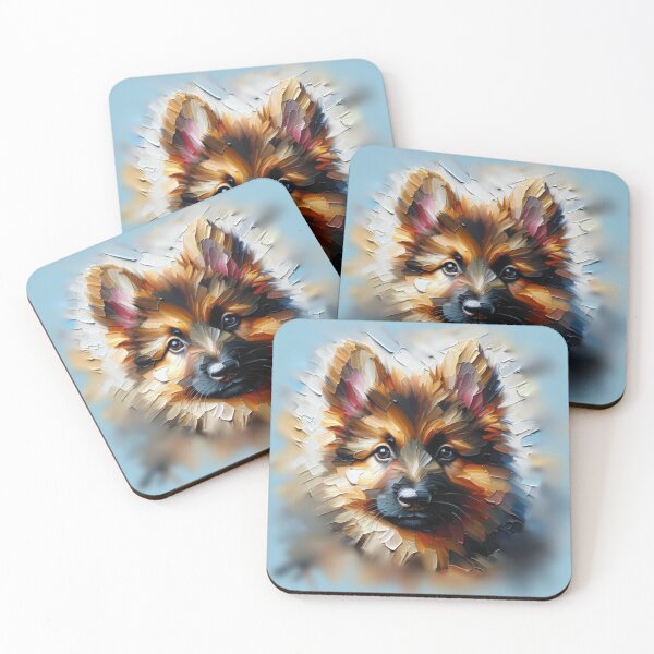 Item preview, German Shepherd Pup Acrylic designed and sold by critterpatchusa.