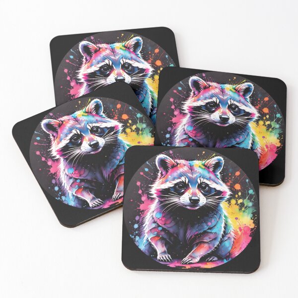Item preview, Raccoon Paint Splash Artwork  designed and sold by BotunPeony.
