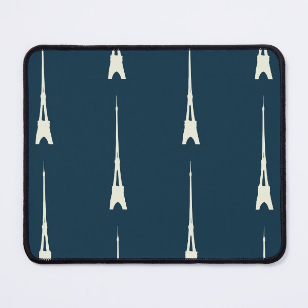 Item preview, Architectural Landmarks No. 78C. Eiffel Tower Silhouette. Blue and Cream. Vintage Contemporary Artwork By Carraann designed and sold by CARRAANN.