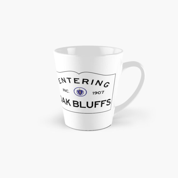 Entering Oak Bluff - Commonwealth of Massachusetts Road Sign - Martha's Vineyard Tall Mug
