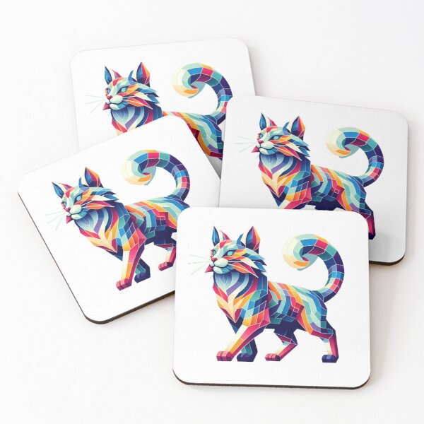 Item preview, Cute geometric colorful cats 16 designed and sold by slamnoah.