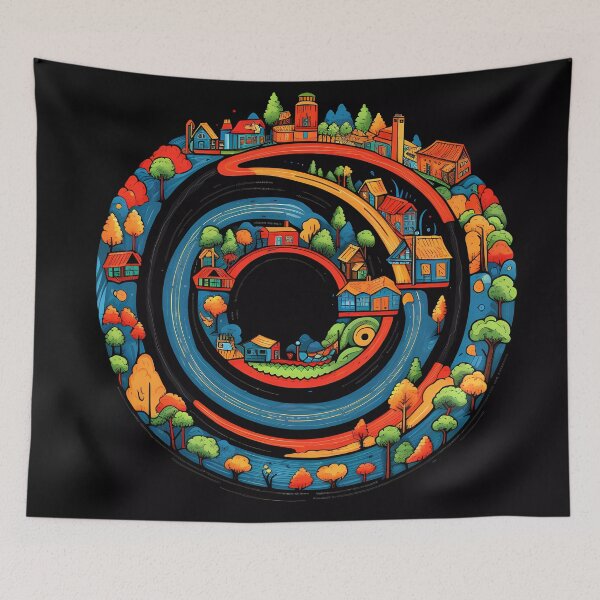 Item preview, “Urban Harmony: Circular Landscape” designed and sold by Art-Vortex-fr.