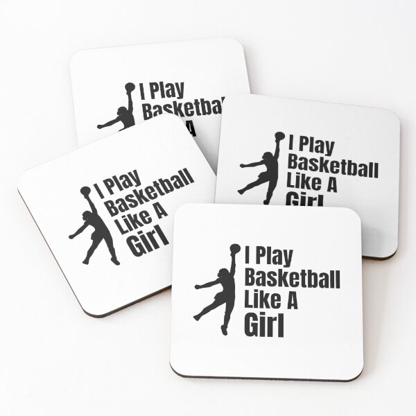 Item preview, I Play Basketball Like A Girl! Basketball For Girls Black designed and sold by PMCreative.