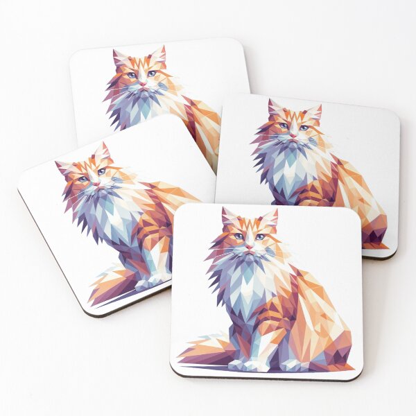 Item preview,  Cute geometric colorful cats 17 designed and sold by slamnoah.