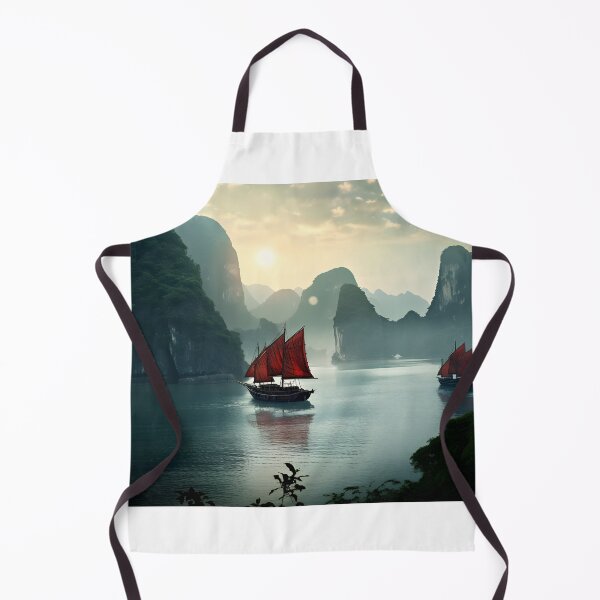 Item preview, A group of boats in a body of water with mountains in the background designed and sold by johndesign88.