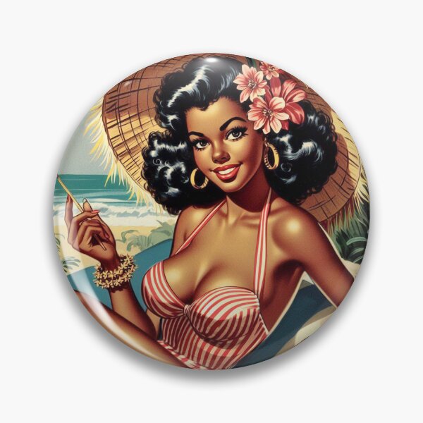 Item preview, Vintage Beach Summer Pin-Up designed and sold by PulpVintage.