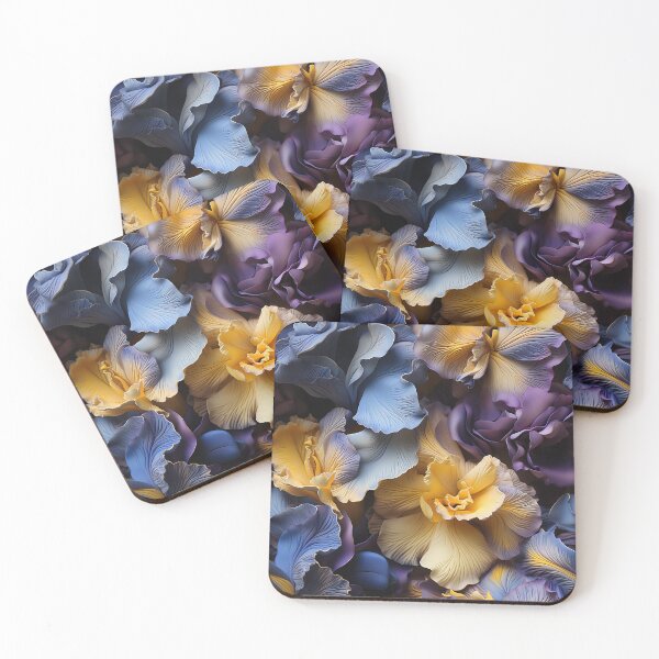 Item preview, Iris Tile 08: Royal Palette Velvet Kisses in Golden Sunbeams and Purple Fire designed and sold by TheBrainArt.