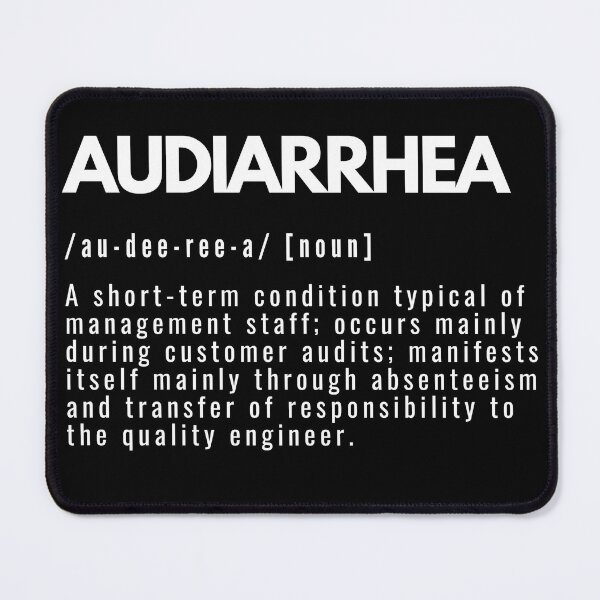 Item preview, Audiarrhea Funny Definition Quality Engineer designed and sold by BAZART-CREATION.