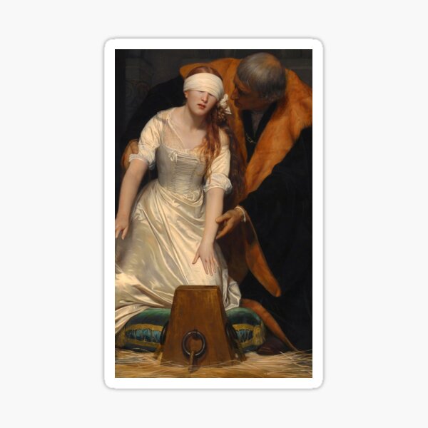 Item preview, Art History Painting - "Lady Jane Grey" by Delaroche (1833 - Square) designed and sold by Luna Pendleton.