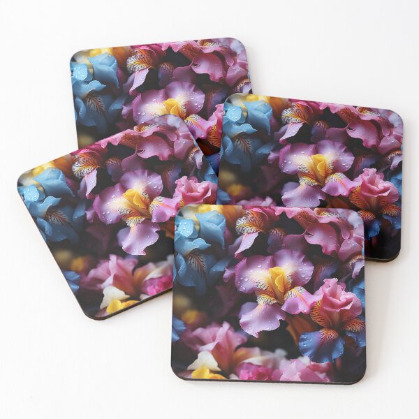 Item preview, Iris Tile 09: Royal Palette Velvet Kisses in Golden Sunbeams and Purple Fire designed and sold by TheBrainArt.