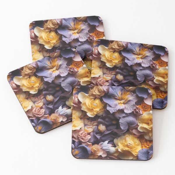 Item preview, Iris Tile 10: Royal Palette Velvet Kisses in Golden Sunbeams and Purple Fire designed and sold by TheBrainArt.