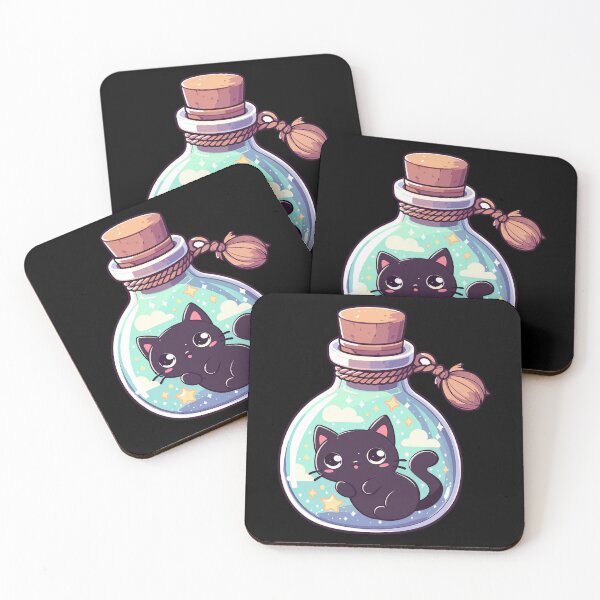 Item preview, Cute Magical Cat Potion Bottle designed and sold by Kawaii-n-Spice.