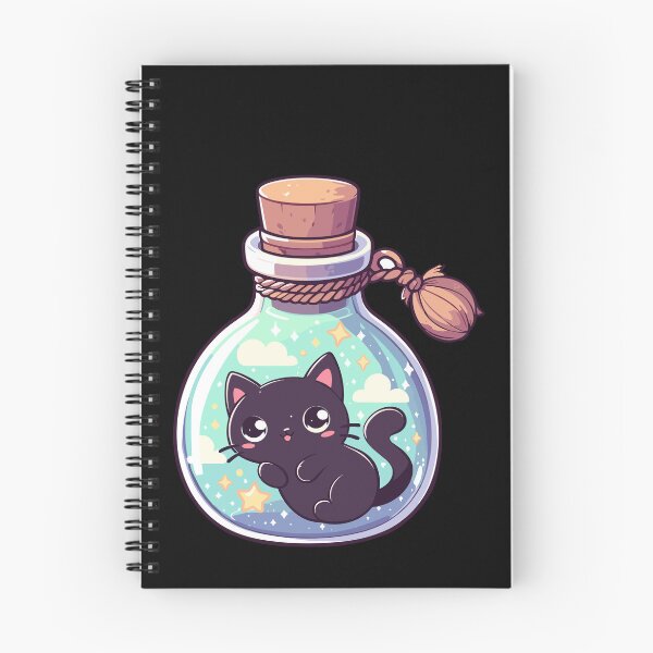 Item preview, Cute Magical Cat Potion Bottle designed and sold by Kawaii-n-Spice.