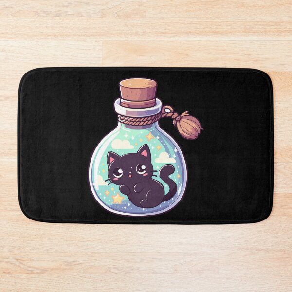 Item preview, Cute Magical Cat Potion Bottle designed and sold by Kawaii-n-Spice.