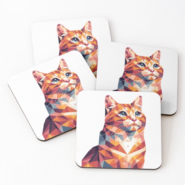 Item preview, Cute geometric colorful cats 20 designed and sold by slamnoah.