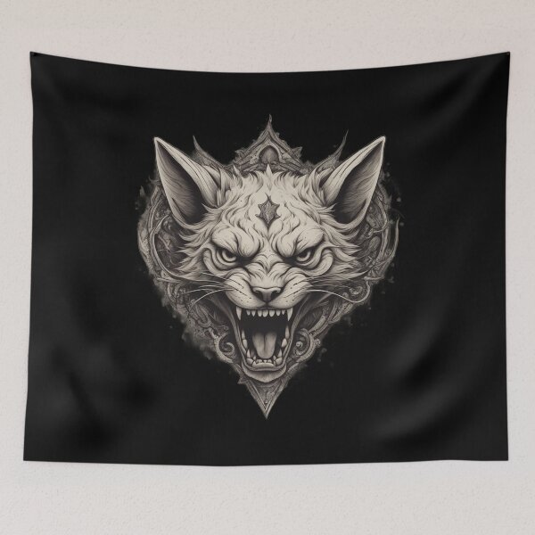 Item preview, Angry Cat Face, Scary Animal Design designed and sold by Burn-Ego.