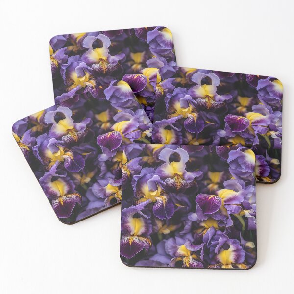 Item preview, Iris Tile 11: Royal Palette Velvet Kisses in Golden Sunbeams and Purple Fire designed and sold by TheBrainArt.