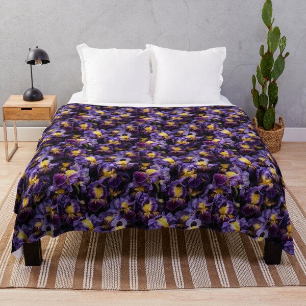 Item preview, Iris Tile 11: Royal Palette Velvet Kisses in Golden Sunbeams and Purple Fire designed and sold by TheBrainArt.