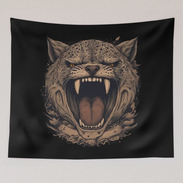 Item preview, Big Cat Face, Scary Animal, Leopard Design designed and sold by Burn-Ego.