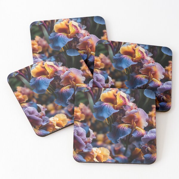 Item preview, Iris Tile 12: Royal Palette Velvet Kisses in Golden Sunbeams and Purple Fire designed and sold by TheBrainArt.