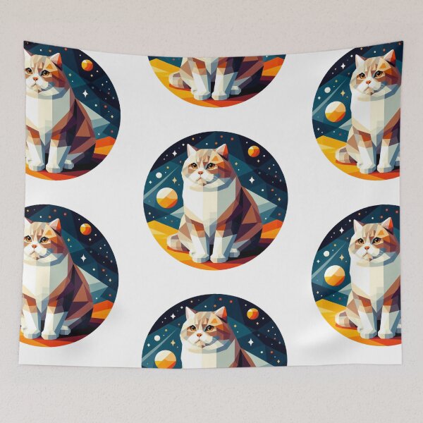 Item preview, Cute geometric colorful cats 21 designed and sold by slamnoah.