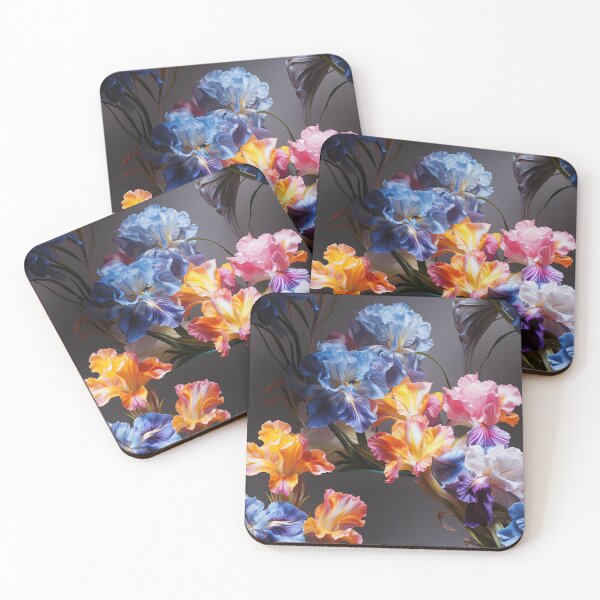 Item preview, Iris Tile 13: Royal Palette Velvet Kisses in Golden Sunbeams and Purple Fire designed and sold by TheBrainArt.