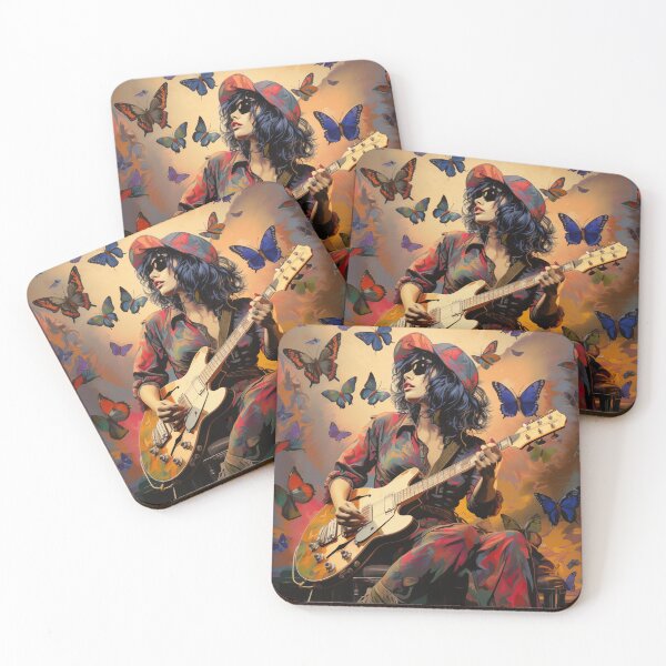 Item preview, Cute guitar player with buterflies designed and sold by ViktorLevi.