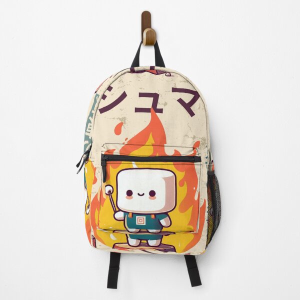 Item preview, Kawaii Marshmallow Playing with Fire - Japanese Digital Art designed and sold by IAPICTURE.