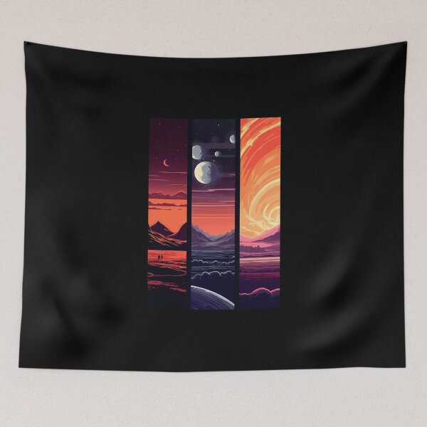 Item preview, Mystical Extraterrestrial Vistas Collage Art. designed and sold by GiveMeMood.