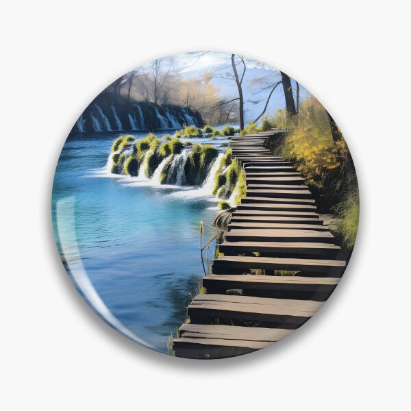 Item preview, A wooden walkway over a body of water designed and sold by johndesign88.