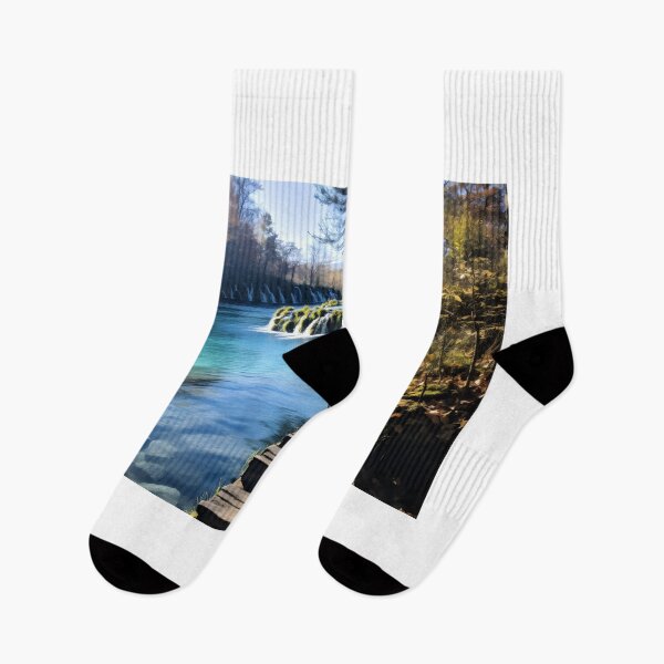 Item preview, A wooden walkway over a body of water designed and sold by johndesign88.