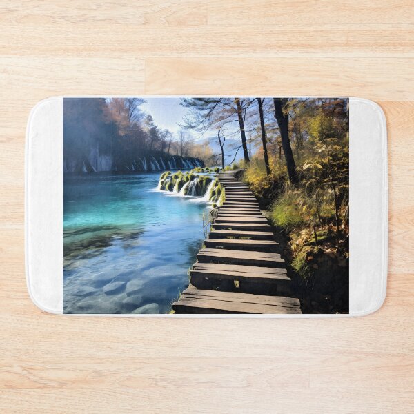 Item preview, A wooden walkway over a body of water designed and sold by johndesign88.