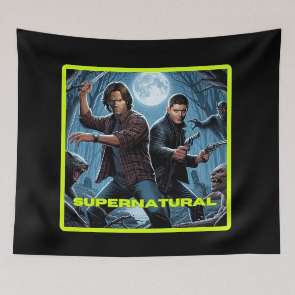 Item preview, Supernatural - Original Artwork by me - 2 of 9 Collection - collage of Sam and Dean Winchester fighting evil. designed and sold by Sunflower5576.